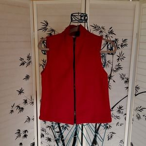 Niche womens red fleece vest
